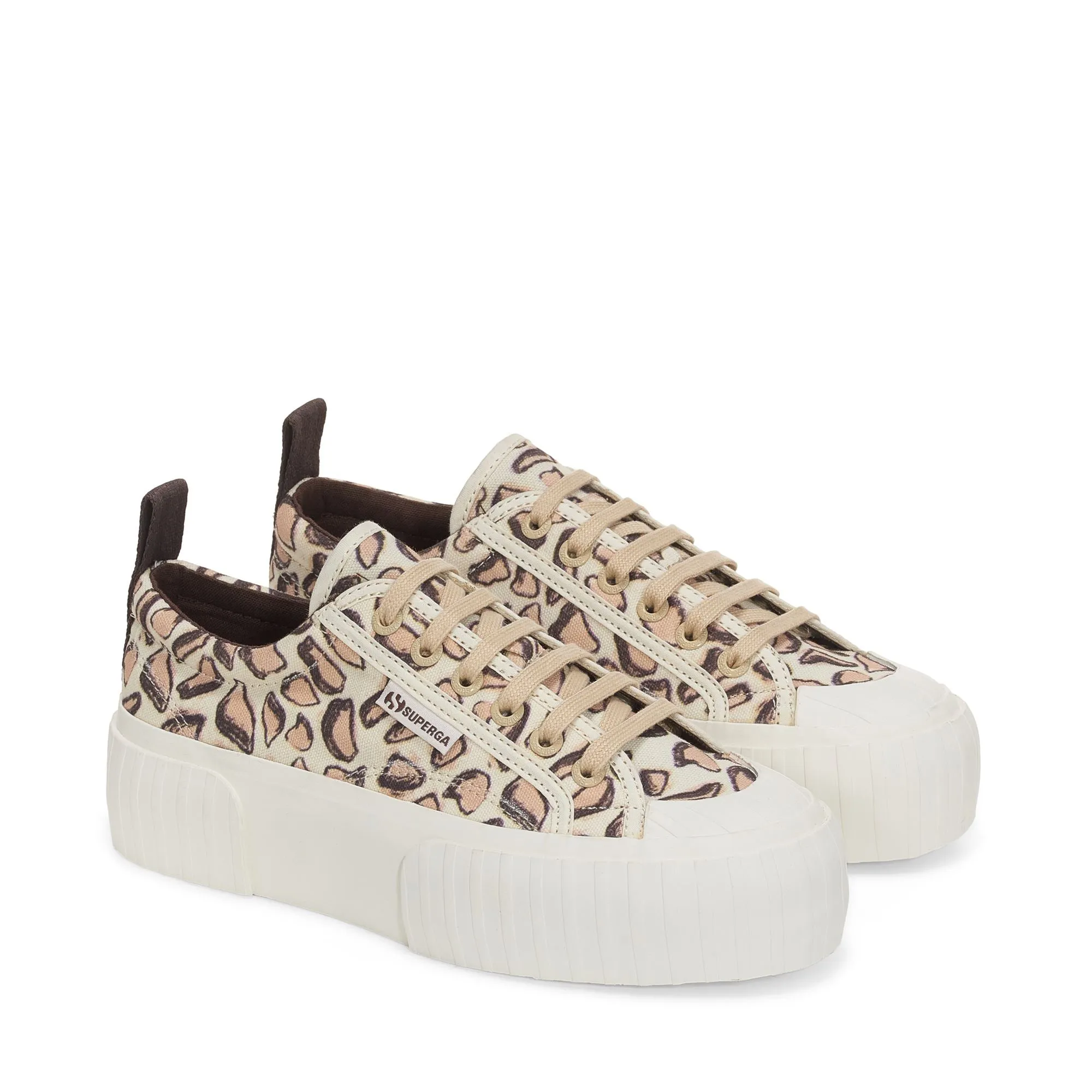 2631 PLATFORM GIRAFFA PRINT - Sneakers - Wedge - Woman - BEIGE NATURAL-GIRAFFA PRINT