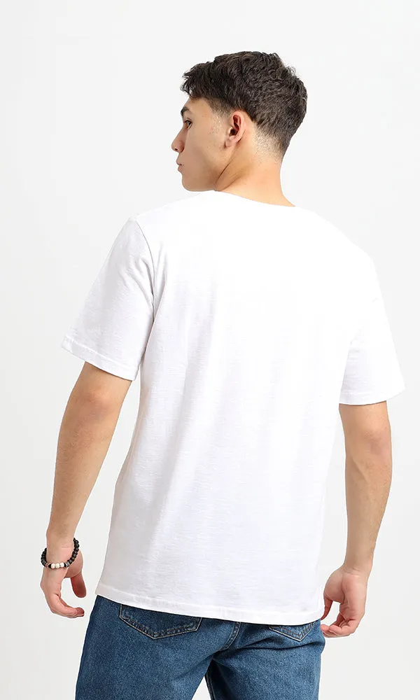 95187 White Corona Virus Slip On Round Neck Tee
