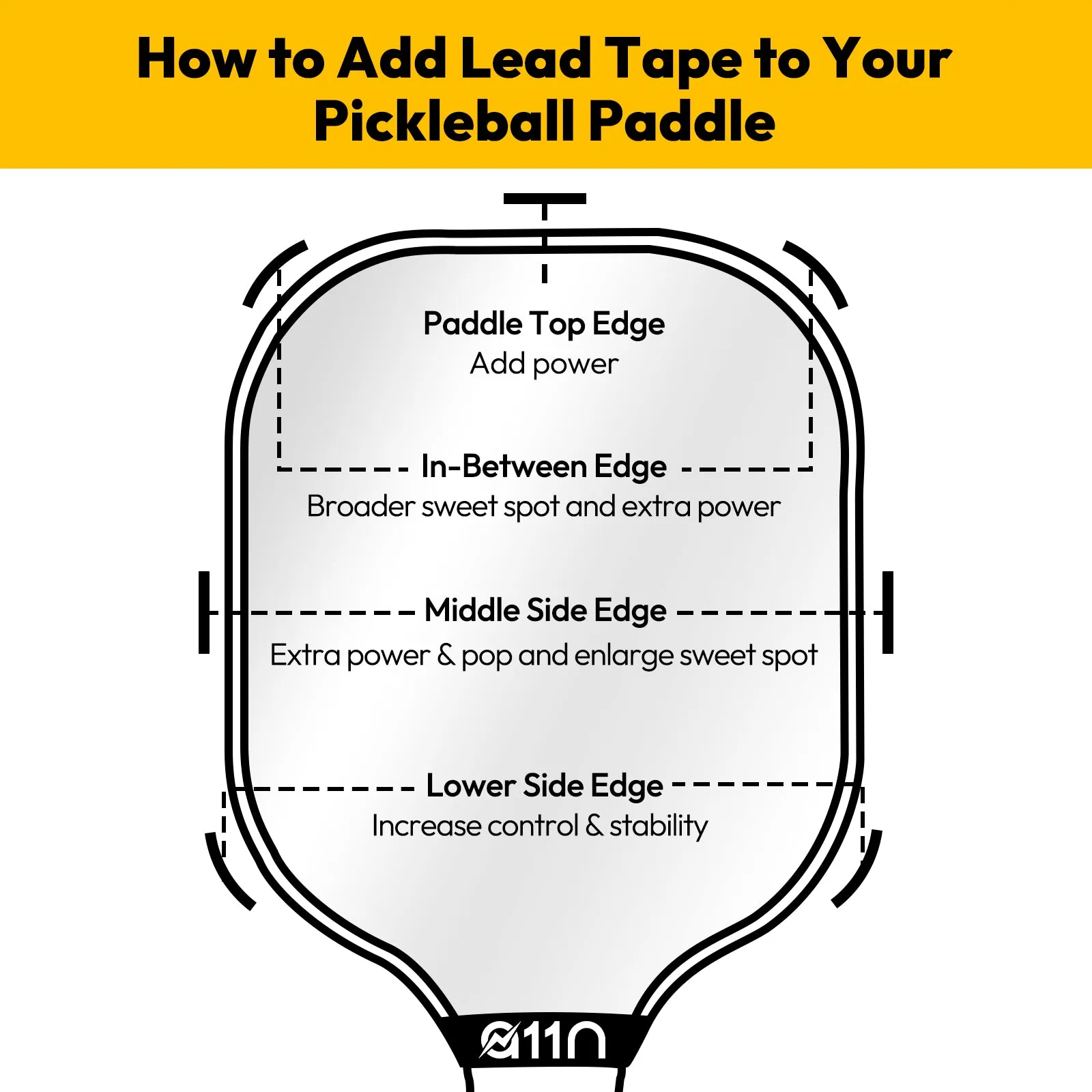 A11N Pickleball Lead Tape-12 Pack
