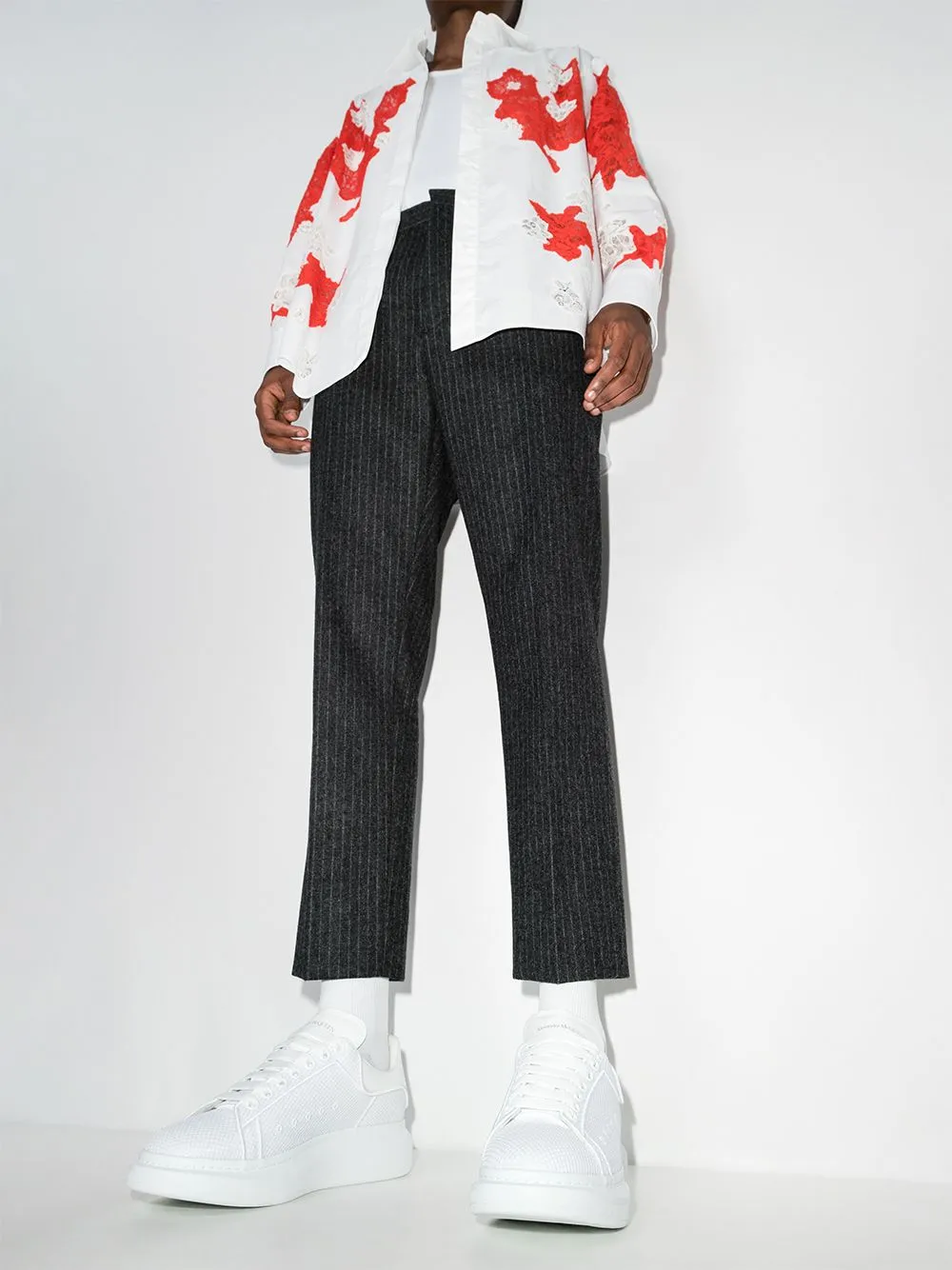 ALEXANDER MCQUEEN Mesh Oversized Sneakers White