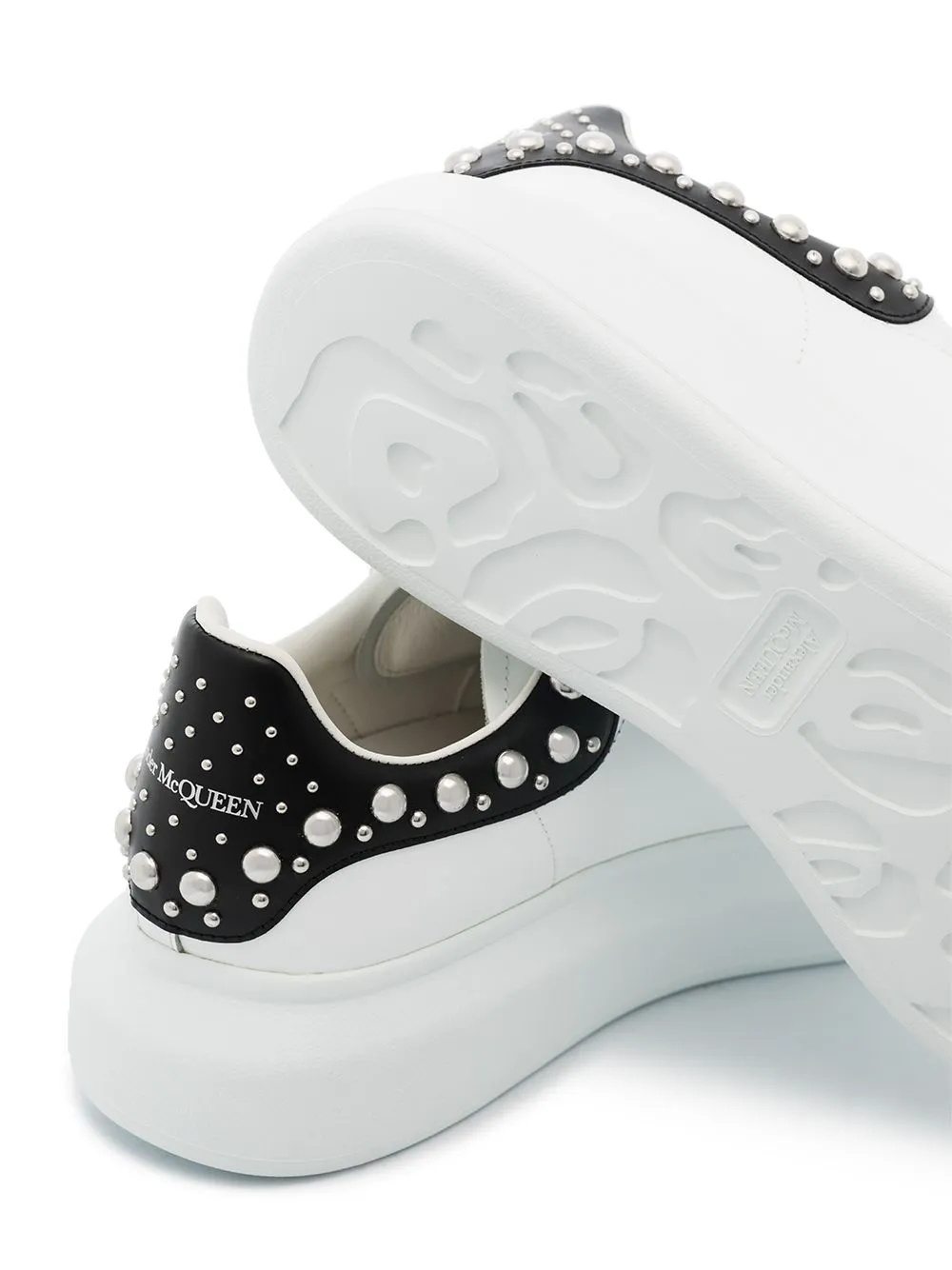 ALEXANDER MCQUEEN Oversized Pearl Embellished Sneakers White