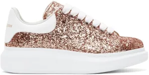 Alexander McQueen Pink Glitter Oversized Sneakers