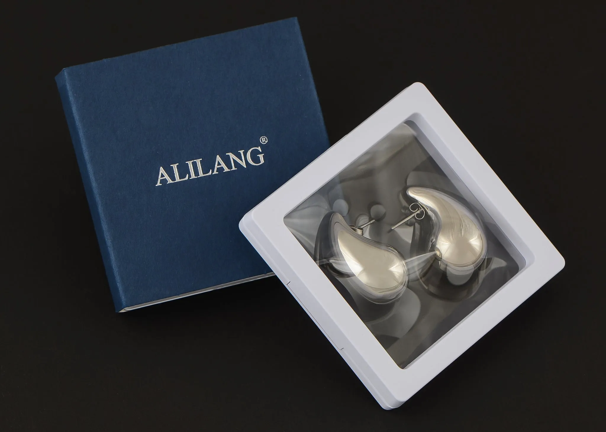 Alilang 18K Gold Plated Teardrop Chunky Earrings Waterdrop Earrings Lightweight Dupes Earrings