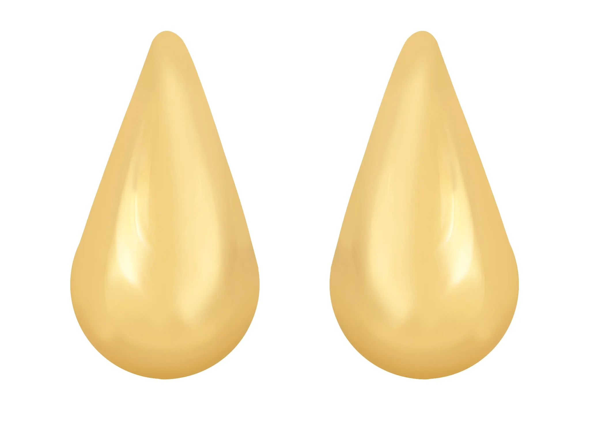 Alilang 18K Gold Plated Teardrop Chunky Earrings Waterdrop Earrings Lightweight Dupes Earrings