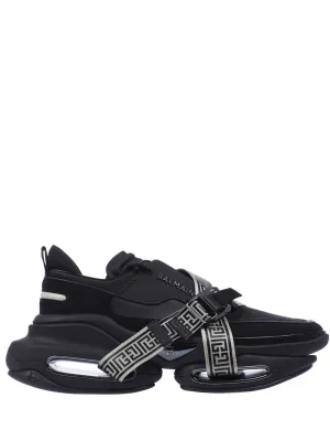 BALMAIN B Bold Monogram Strap Sneakers Black