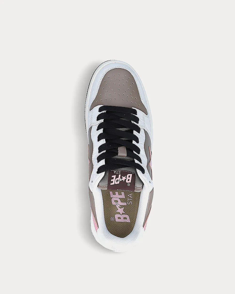 BAPE STA Abstract-Print Pink Low Top Sneakers
