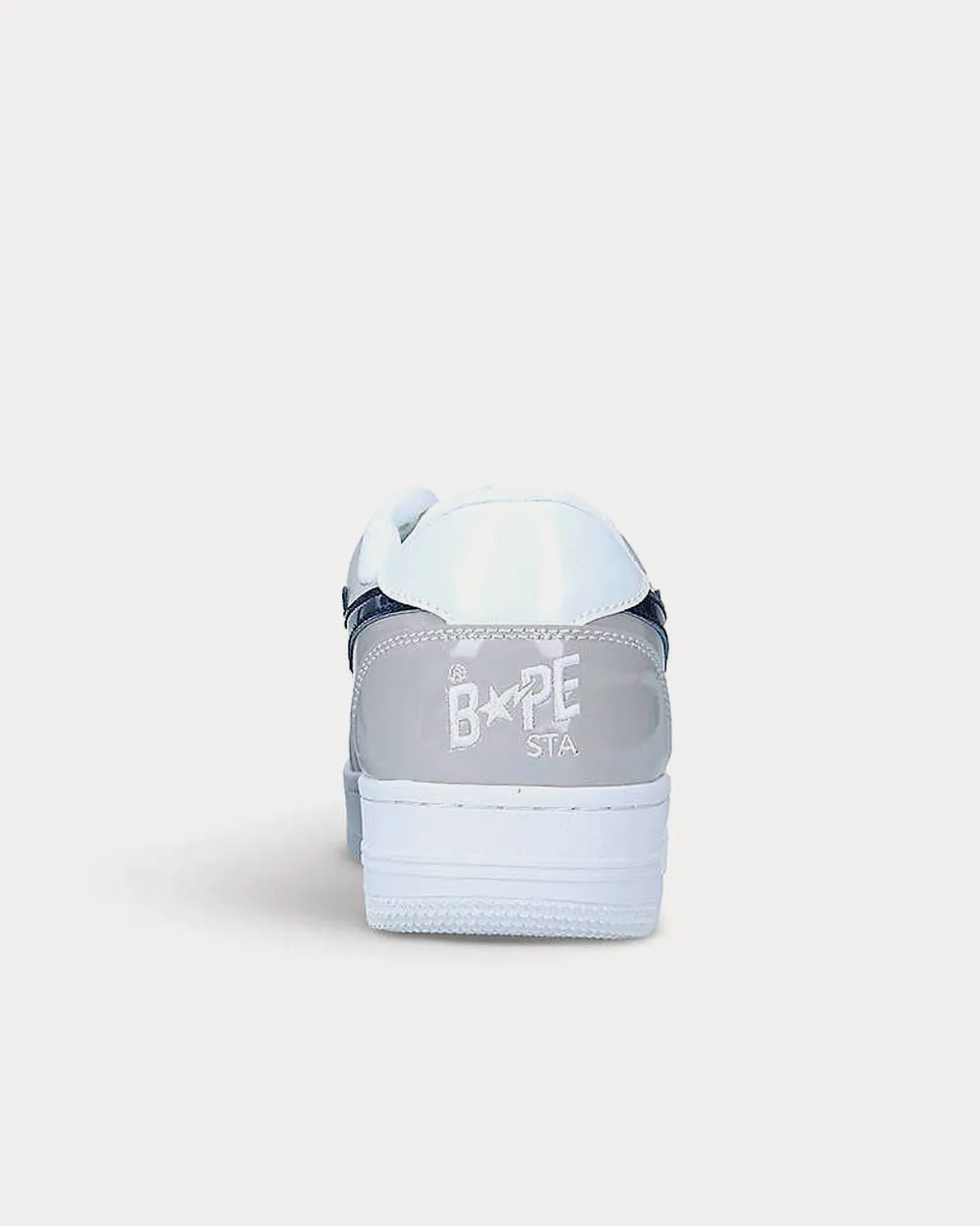 Bape Sta Color-Blocked White Low Top Sneakers