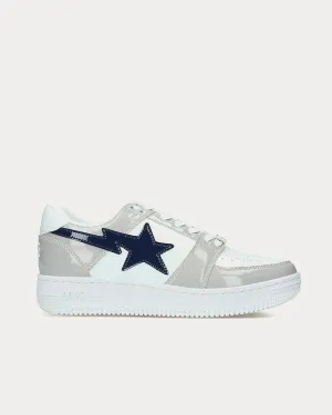 Bape Sta Color-Blocked White Low Top Sneakers