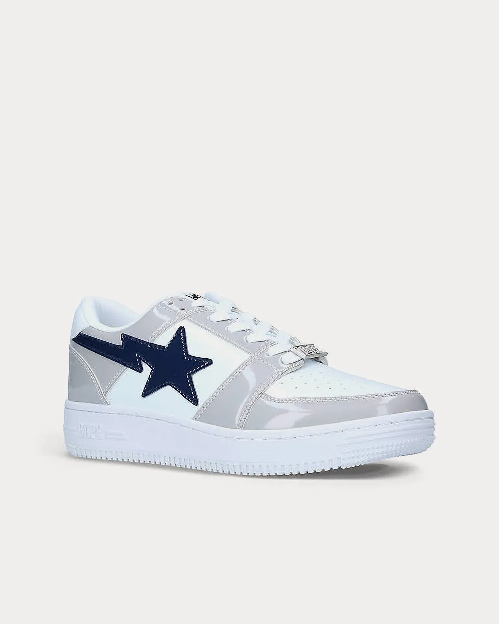 Bape Sta Color-Blocked White Low Top Sneakers
