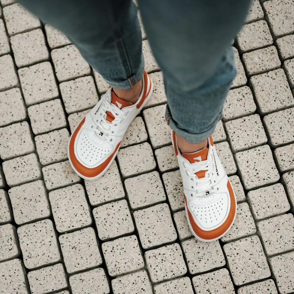 Barebarics Wave Leather Sneaker - White & Orange 46 - Like New