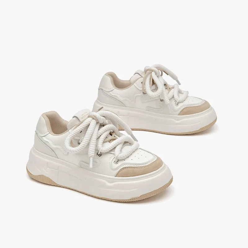 BeauToday Women's Mixed Colors Platform Sneakers with Breathable Air Hole