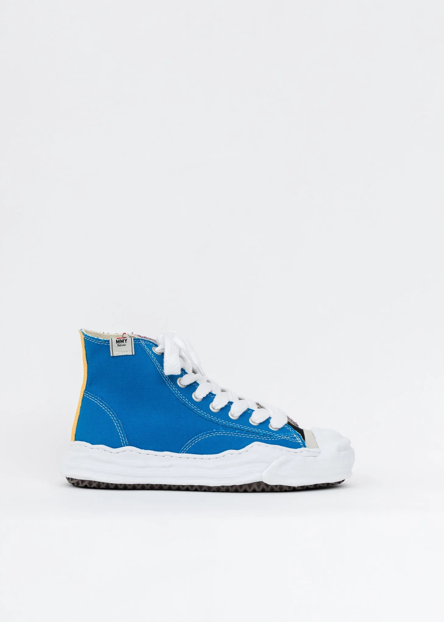 Blue And Purple Original Sole Toe Cap Canvas Hicut Sneaker