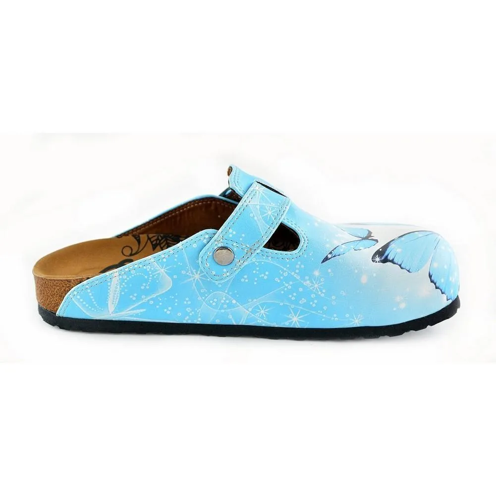 Blue Butterfly Clogs WCAL361