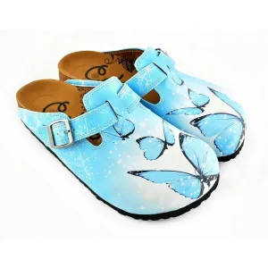 Blue Butterfly Clogs WCAL361