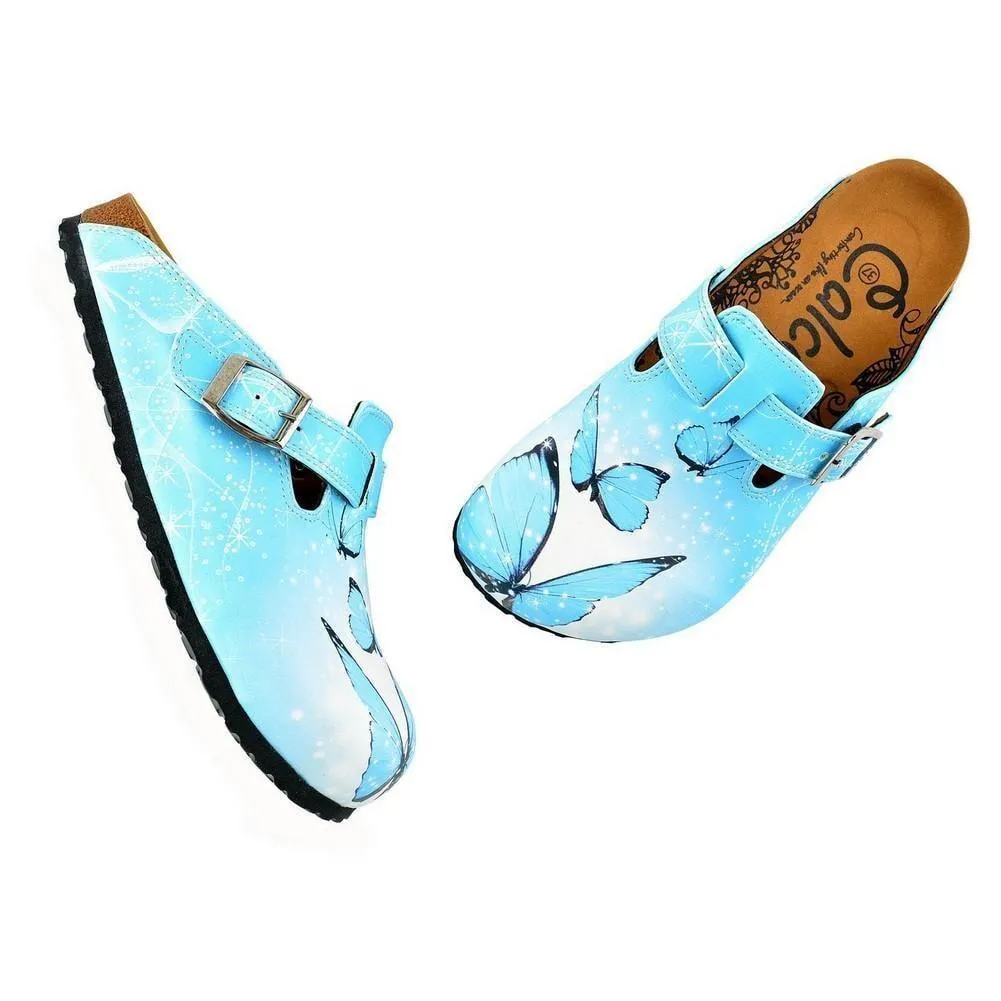 Blue Butterfly Clogs WCAL361