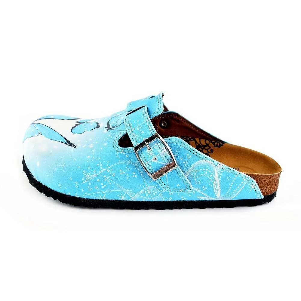 Blue Butterfly Clogs WCAL361