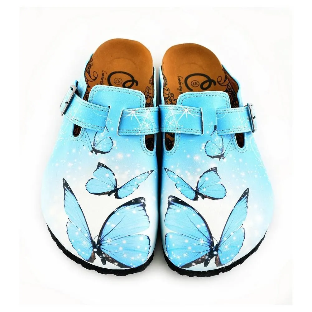 Blue Butterfly Clogs WCAL361