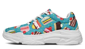 Cake Slice Blue Chunky Sneakers