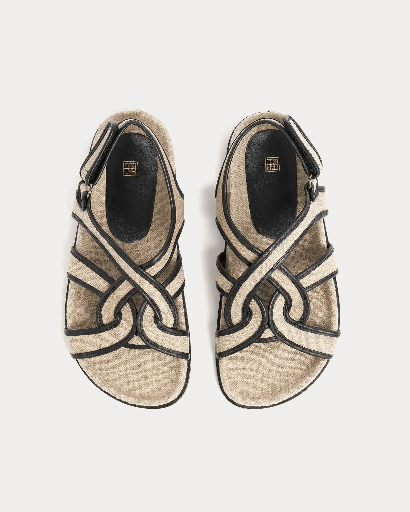 Chunky Beige / Black Sandals