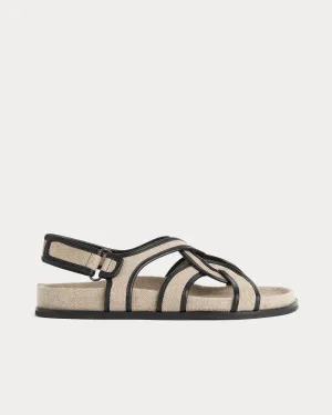 Chunky Beige / Black Sandals