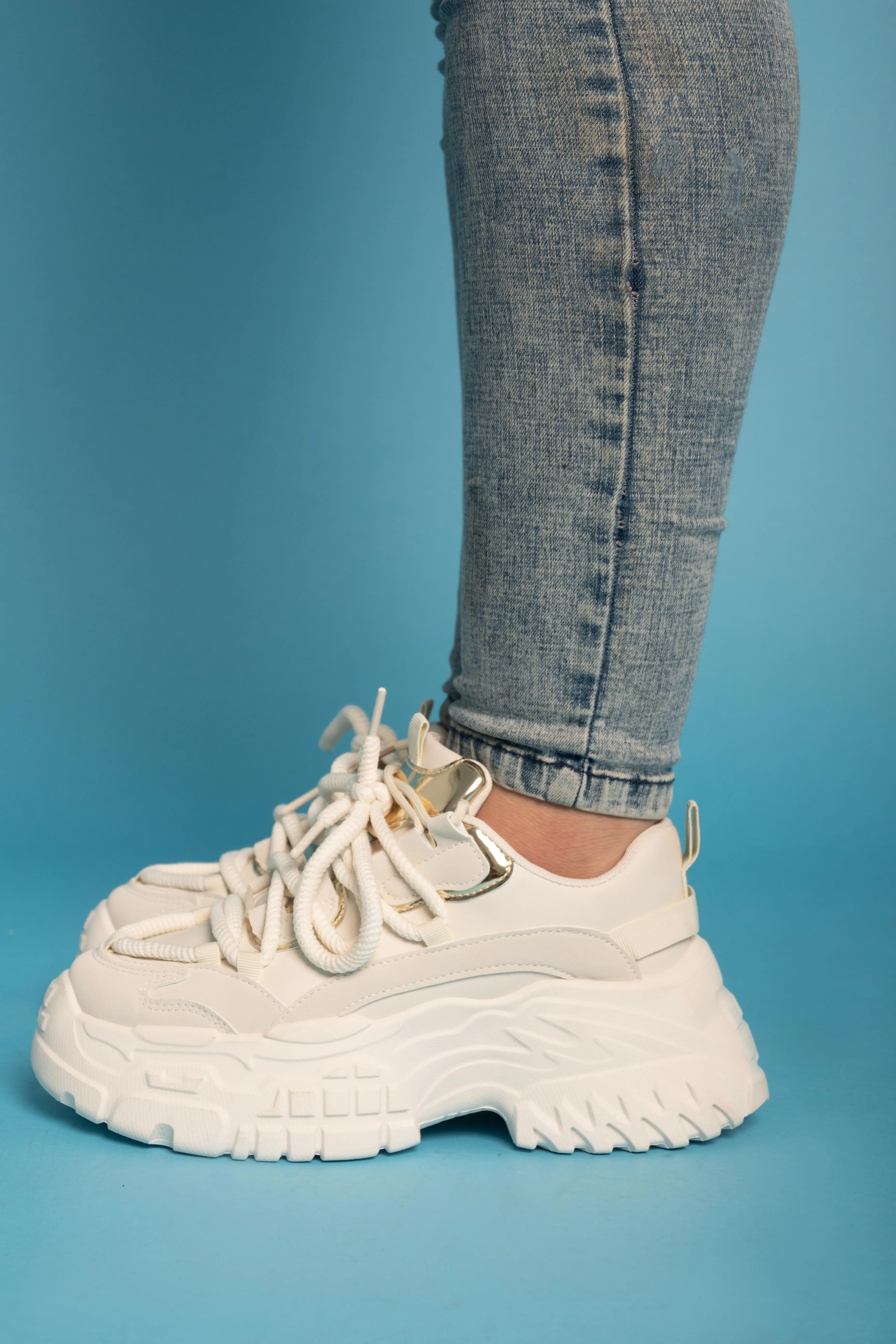 Chunky Edge Sneakers - Beige