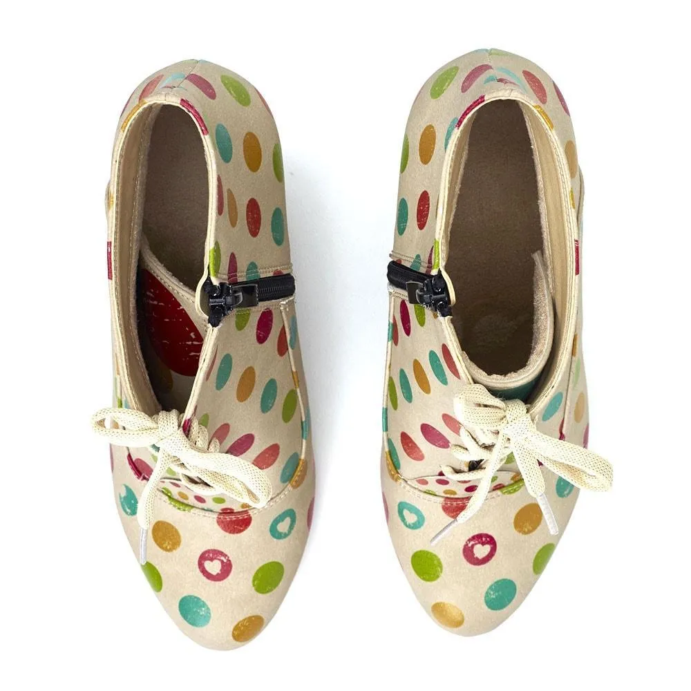 Colored Dots Ankle Boots BT217
