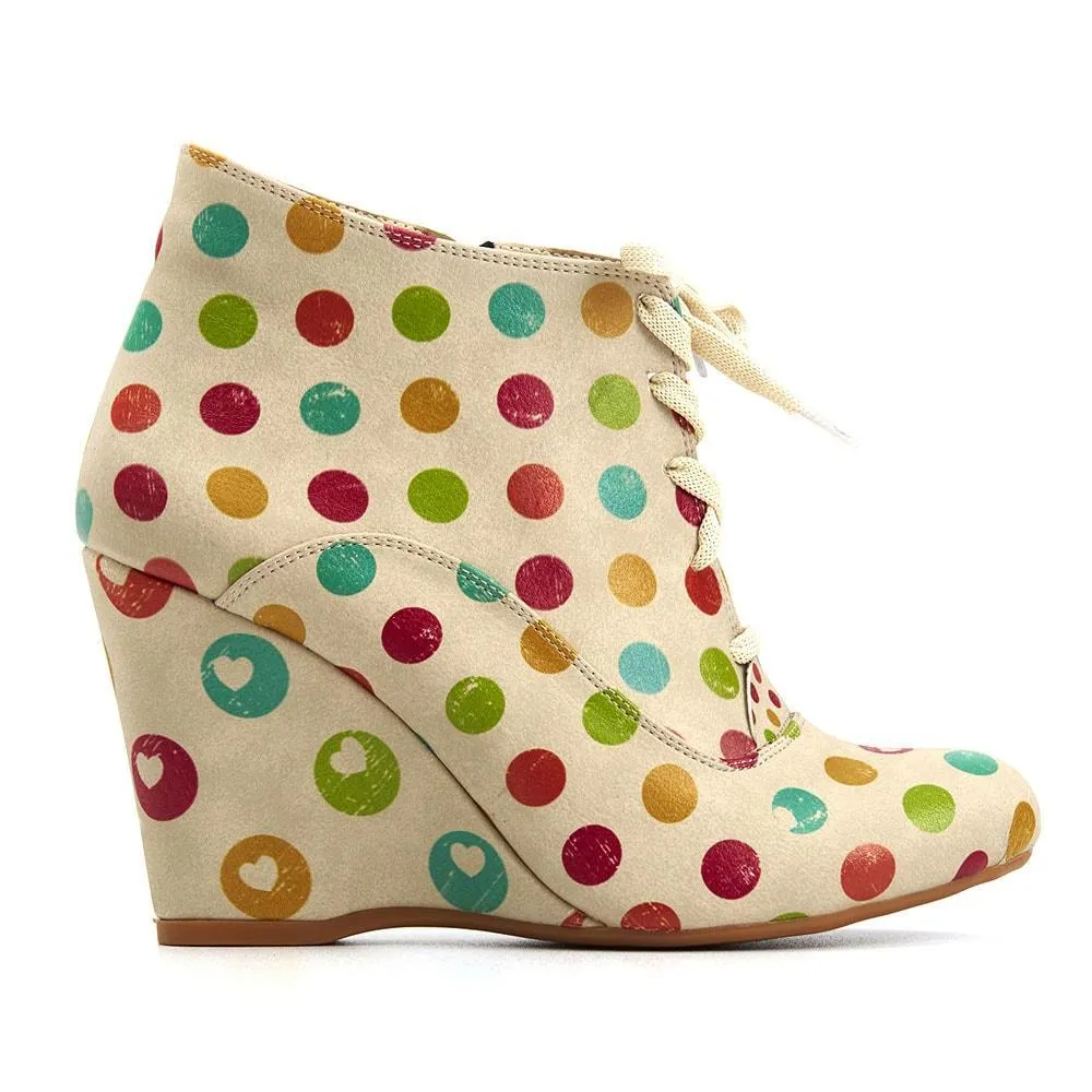 Colored Dots Ankle Boots BT217