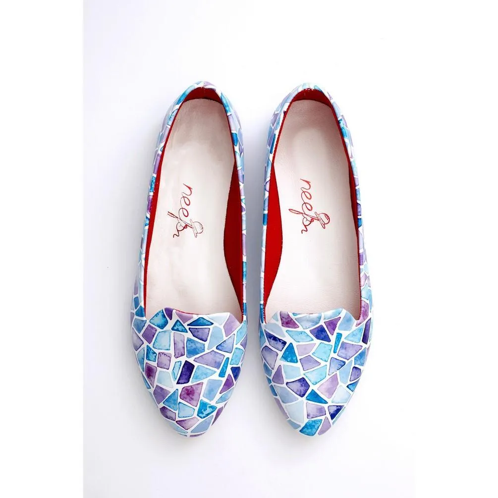 Colored Glass Fragments Ballerinas Shoes NBL215