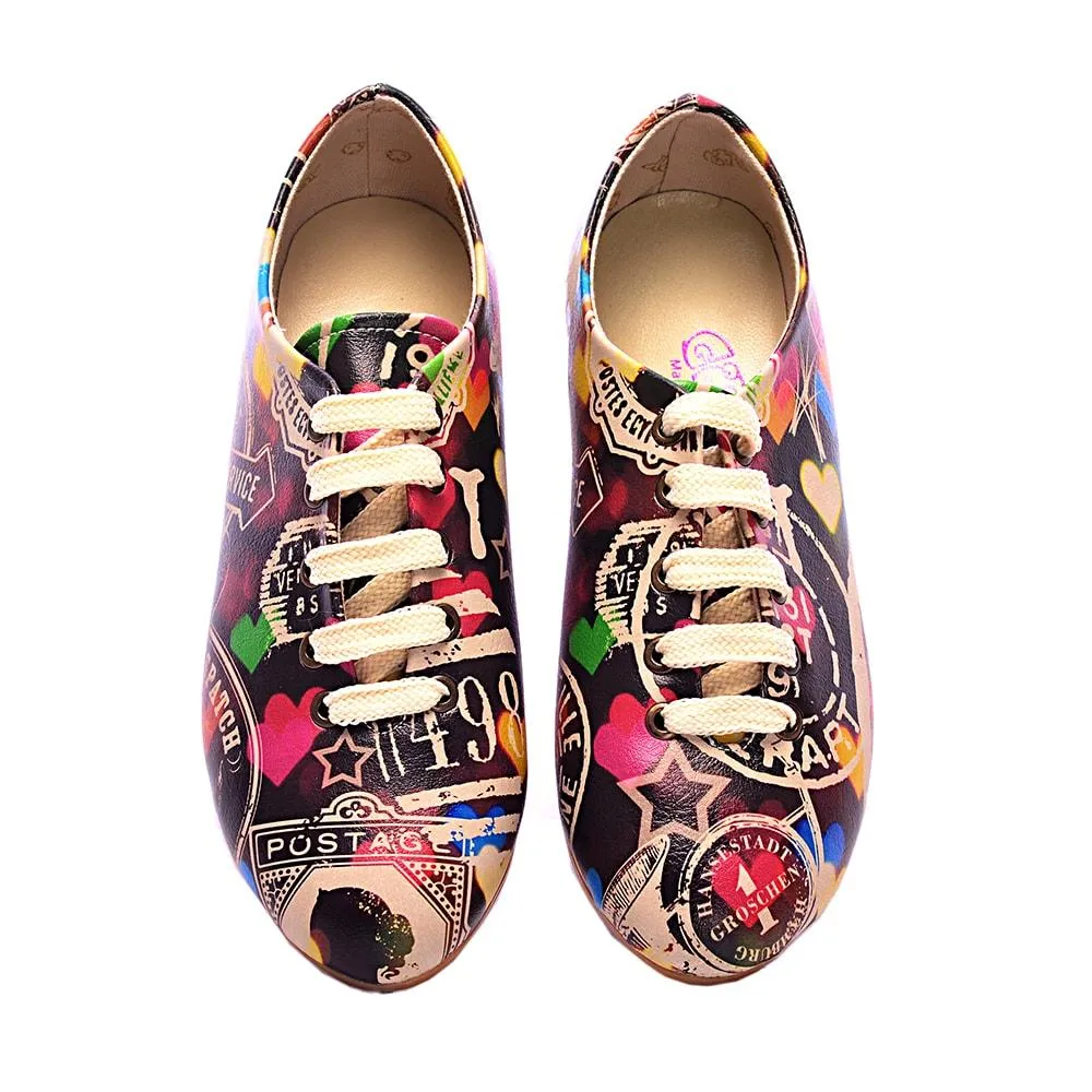 Colored Hearts Ballerinas Shoes SLV022