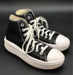 Converse Women's CTAS Move Platform 568497C Black White Athletic Shoes - Size 8