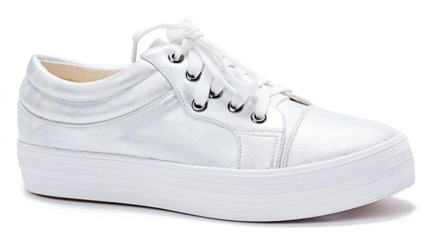 Corky's Pina Colada Silver Platform Sneakers