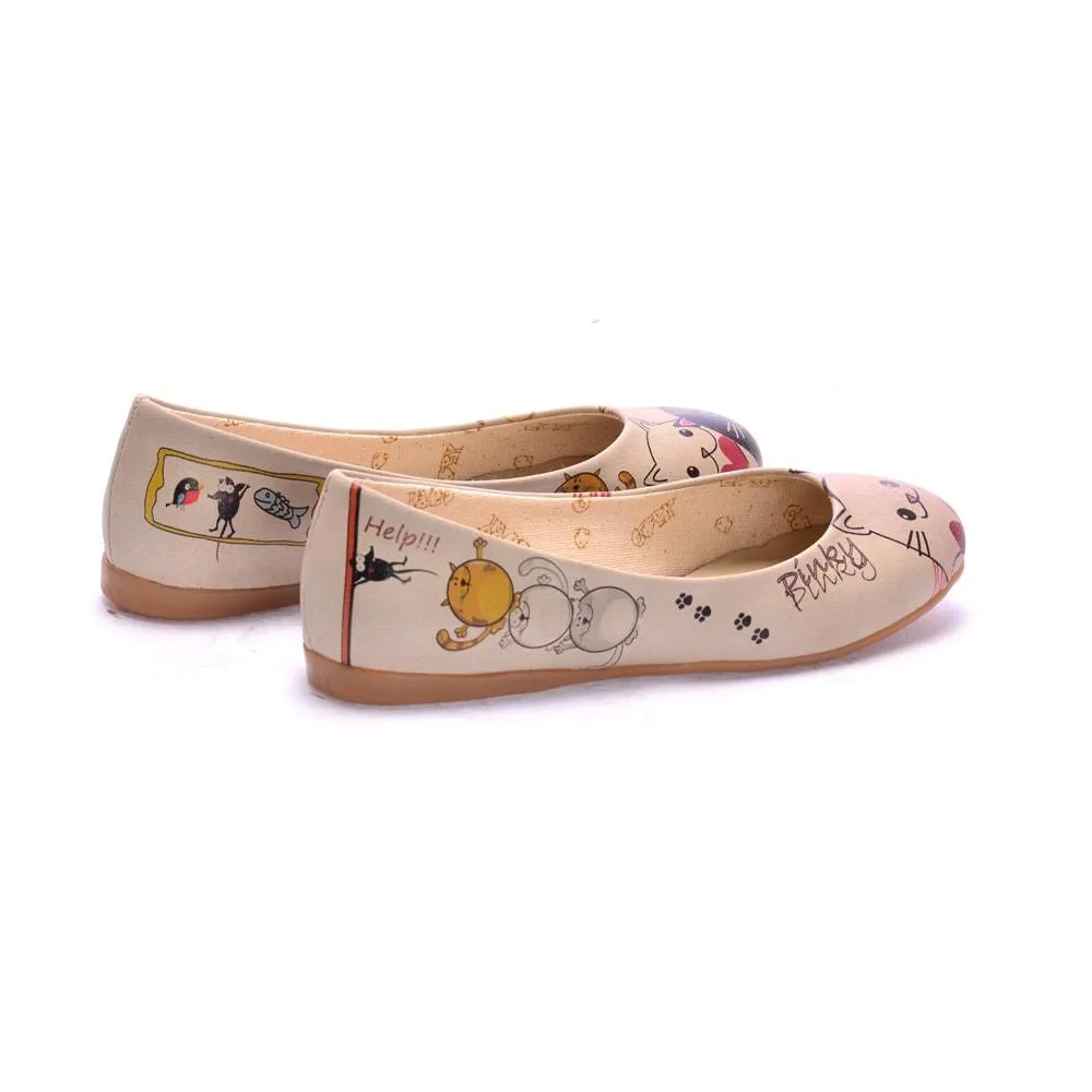 Cute Cats Ballerinas Shoes 1075