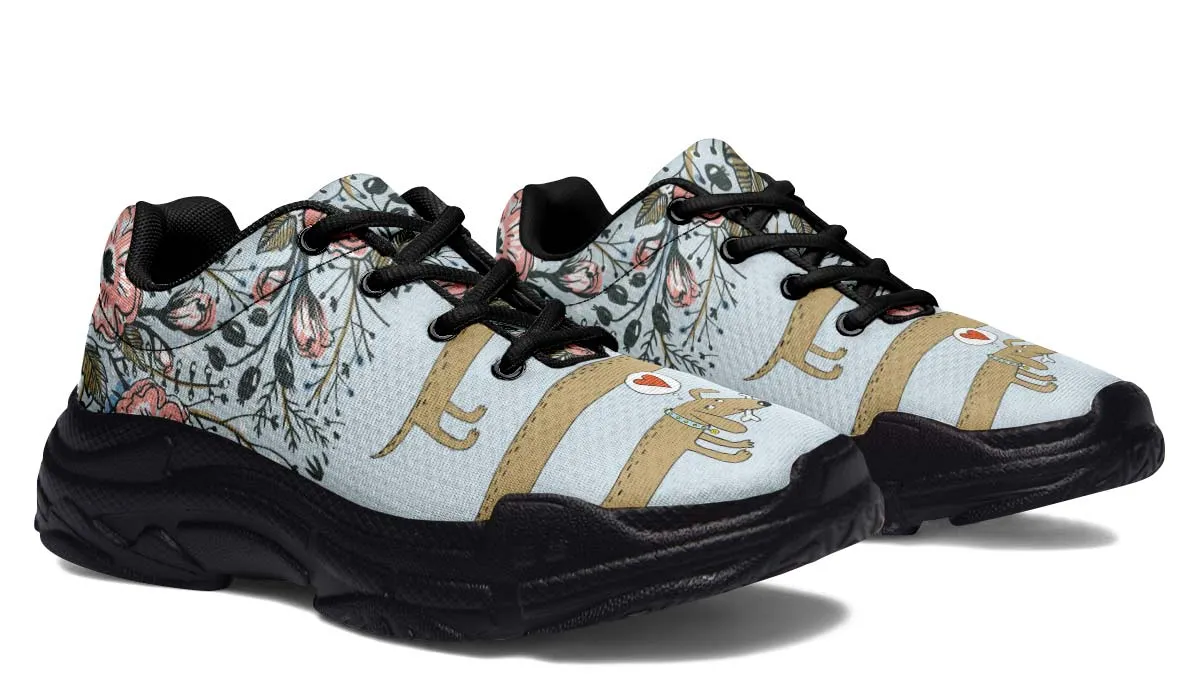 Dachshund Thoughts Chunky Sneakers
