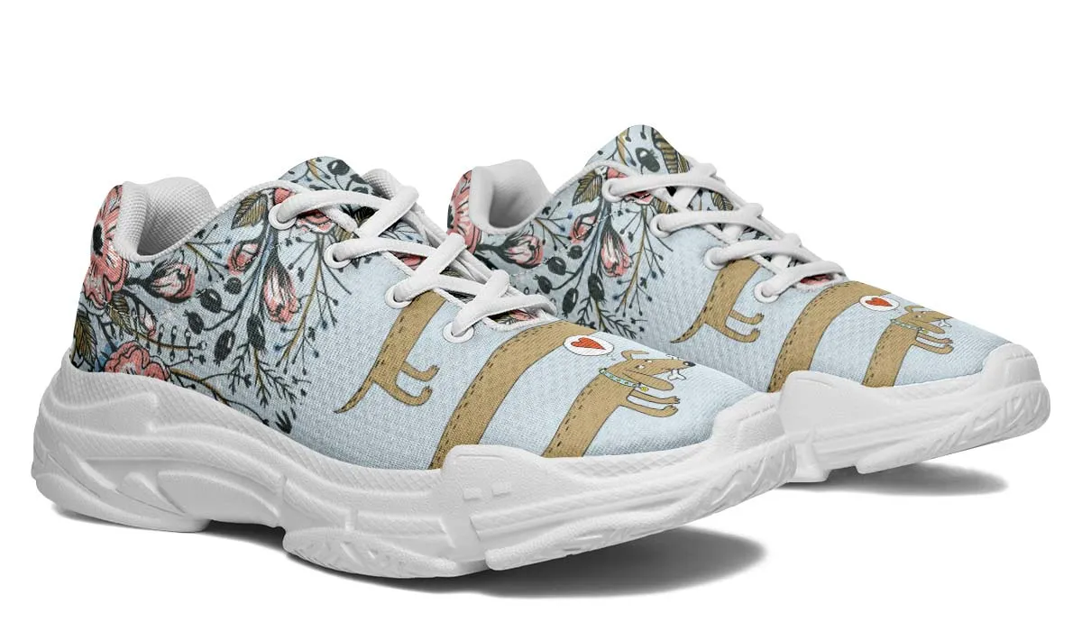 Dachshund Thoughts Chunky Sneakers