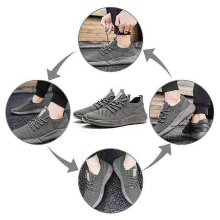 Damyuan Slip on Shoes for Men Walking Shoes Non Slip Lightweight Breathable Mesh Running Athletics Sneakers Comfortable Casual Shoes