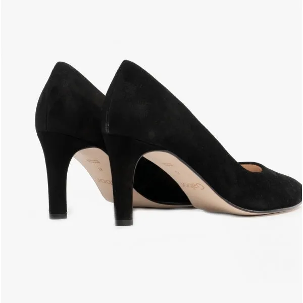 DANE Ladies Suede Court Shoes Black