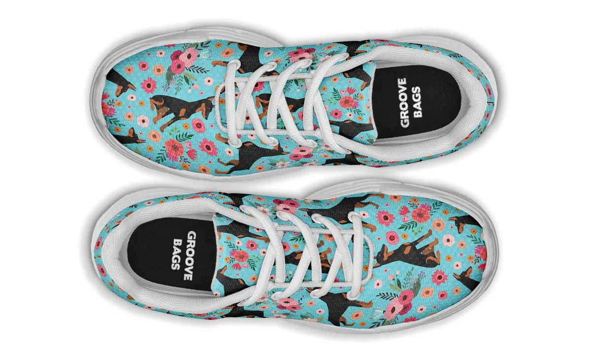 Doberman Flower Chunky Sneakers