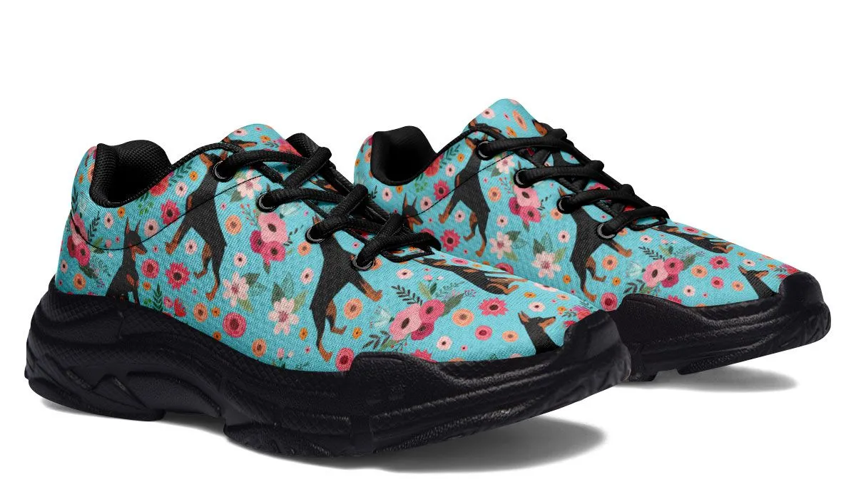 Doberman Flower Chunky Sneakers