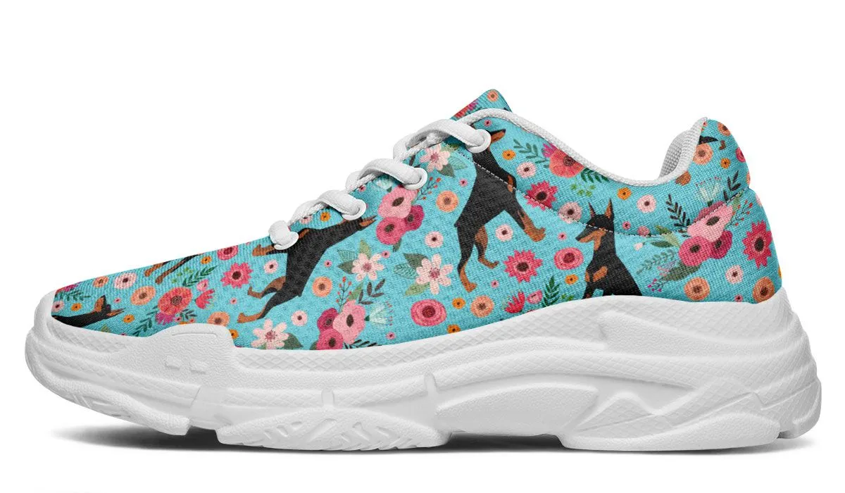 Doberman Flower Chunky Sneakers