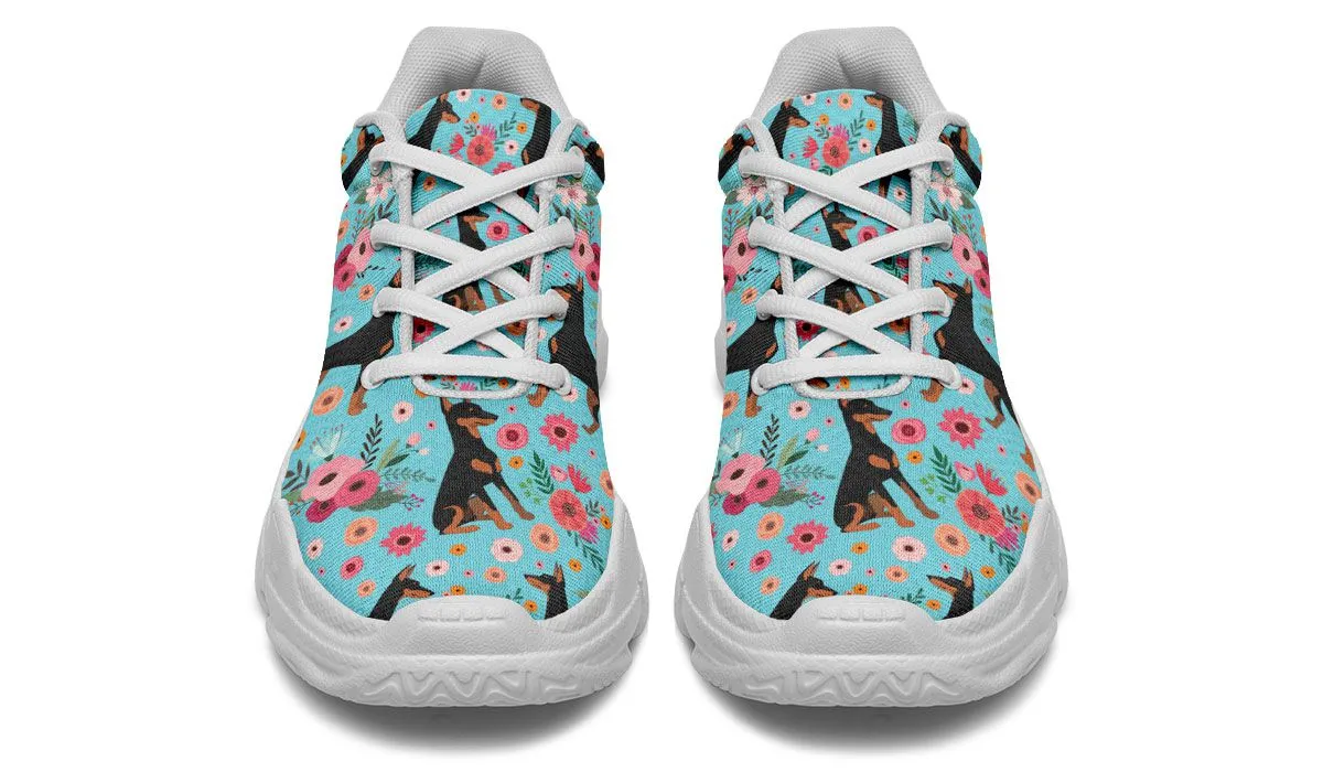 Doberman Flower Chunky Sneakers