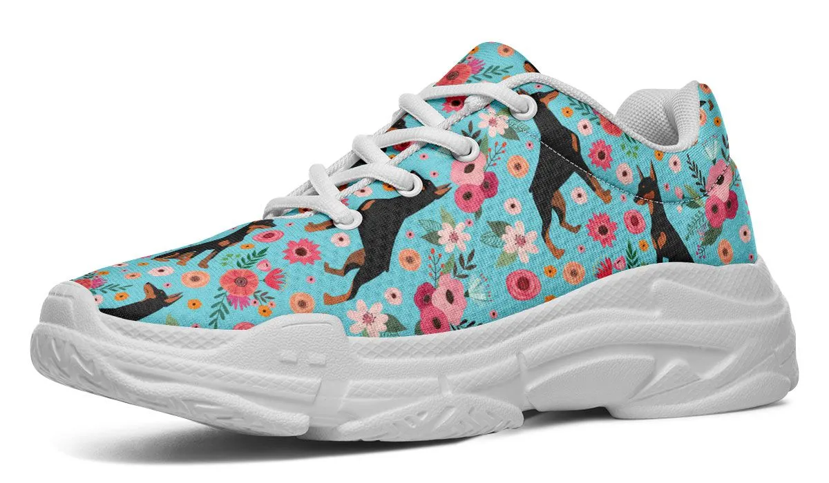 Doberman Flower Chunky Sneakers