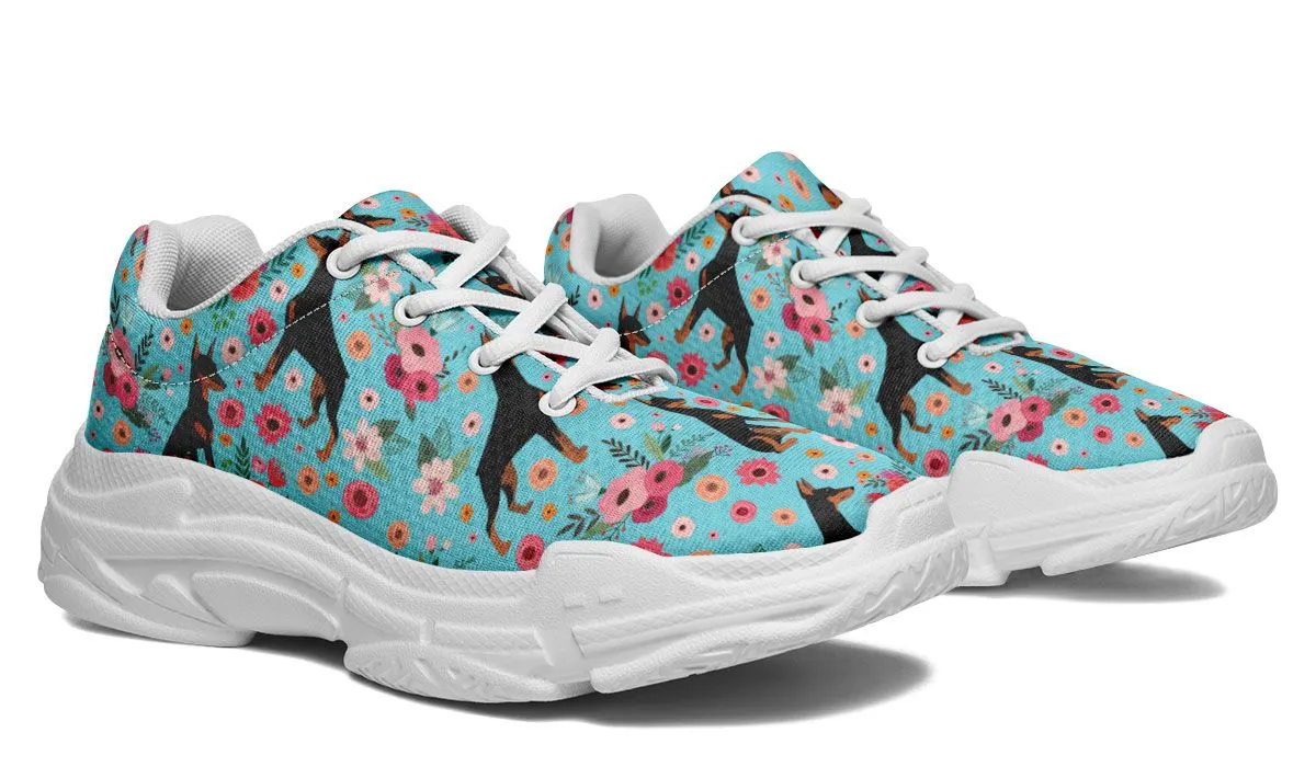 Doberman Flower Chunky Sneakers