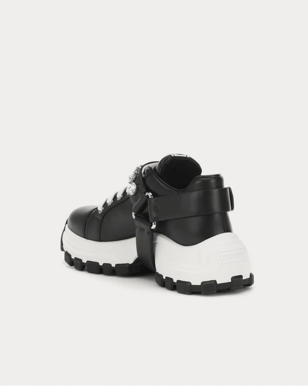 Embellished leather Nero Low Top Sneakers