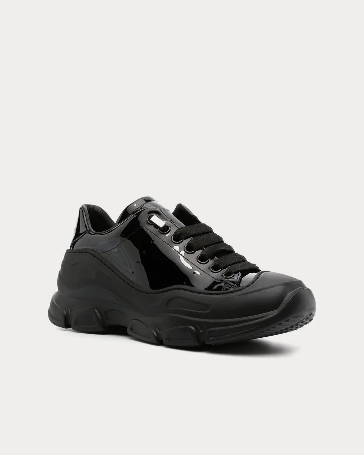 Evolve Patent Leather Black Low Top Sneakers