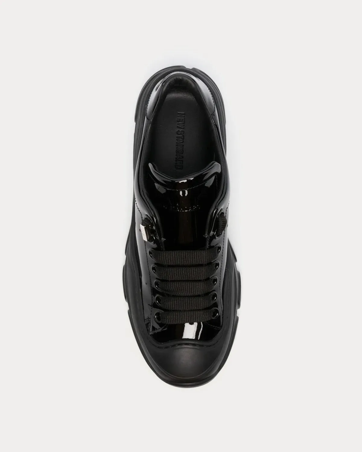 Evolve Patent Leather Black Low Top Sneakers