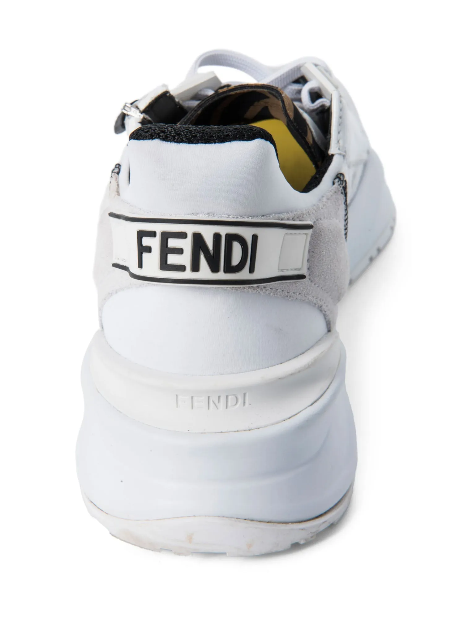 Fendi Zucca Logo Translucent Chunky Sneakers White