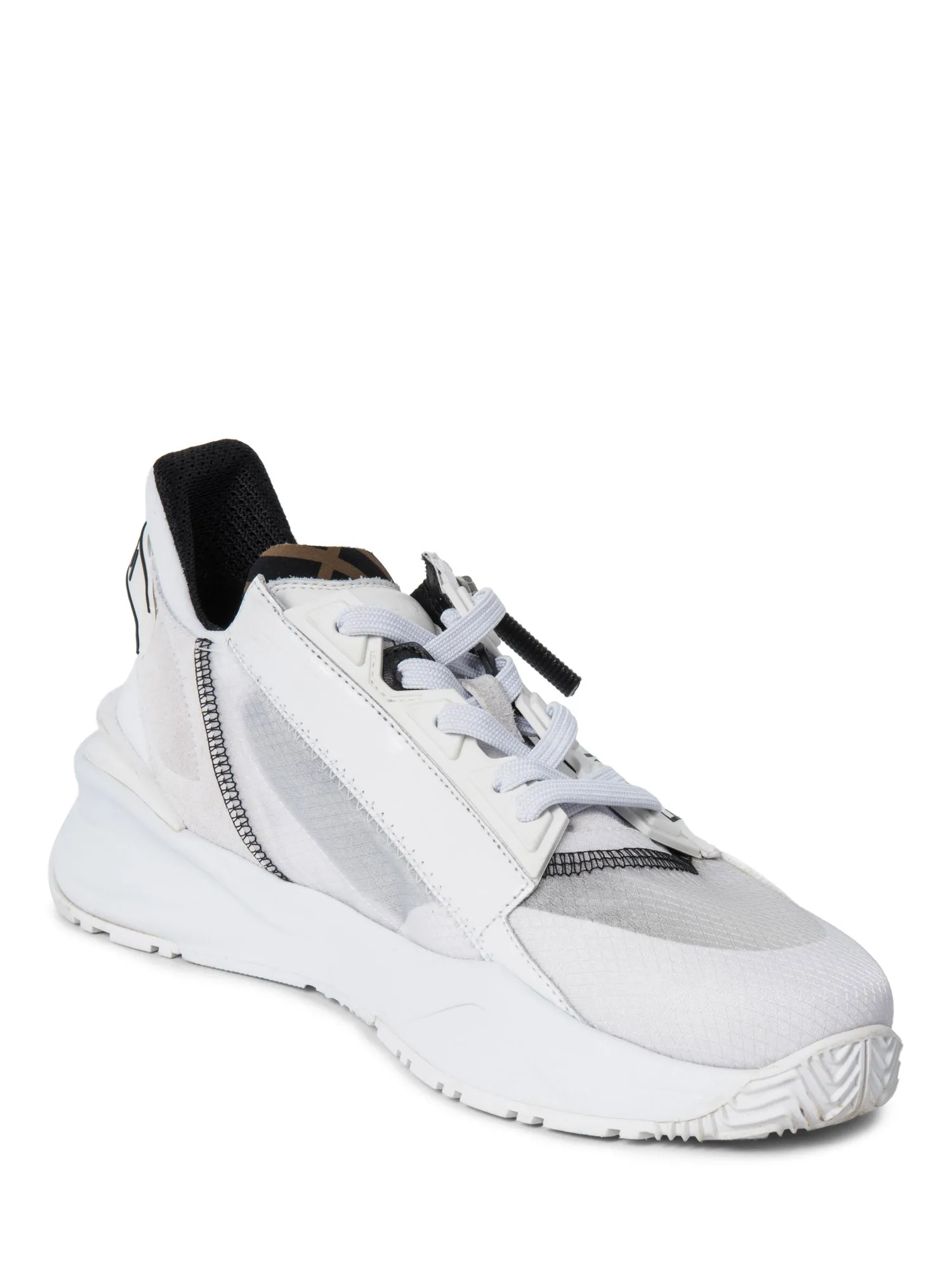Fendi Zucca Logo Translucent Chunky Sneakers White
