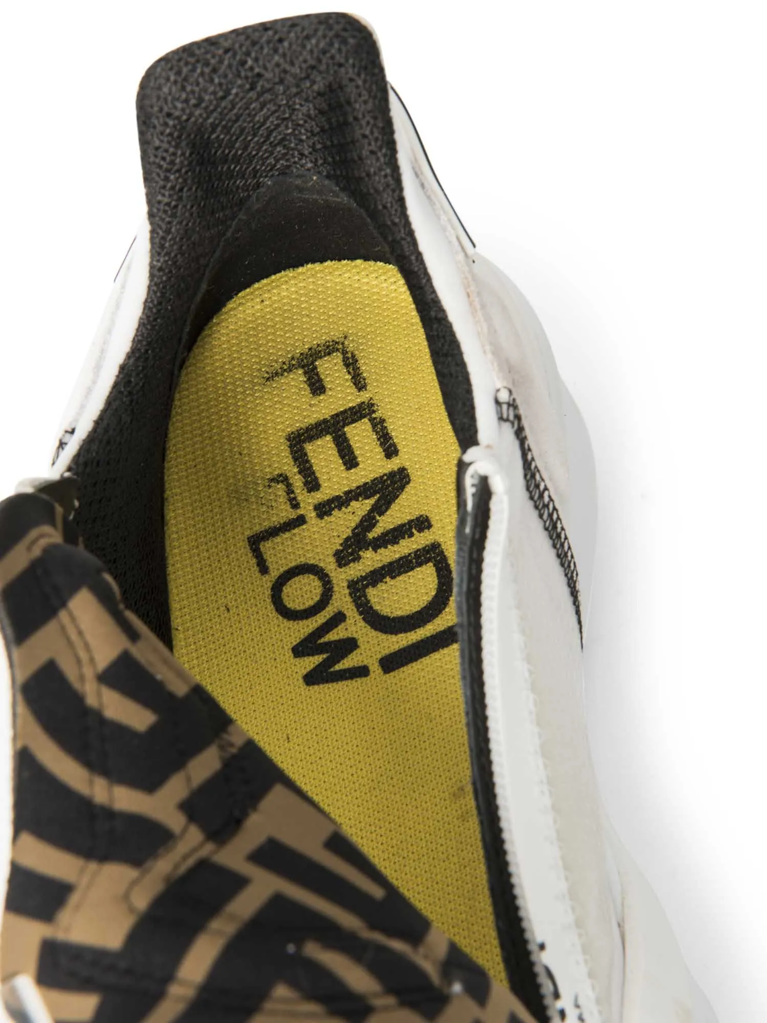 Fendi Zucca Logo Translucent Chunky Sneakers White