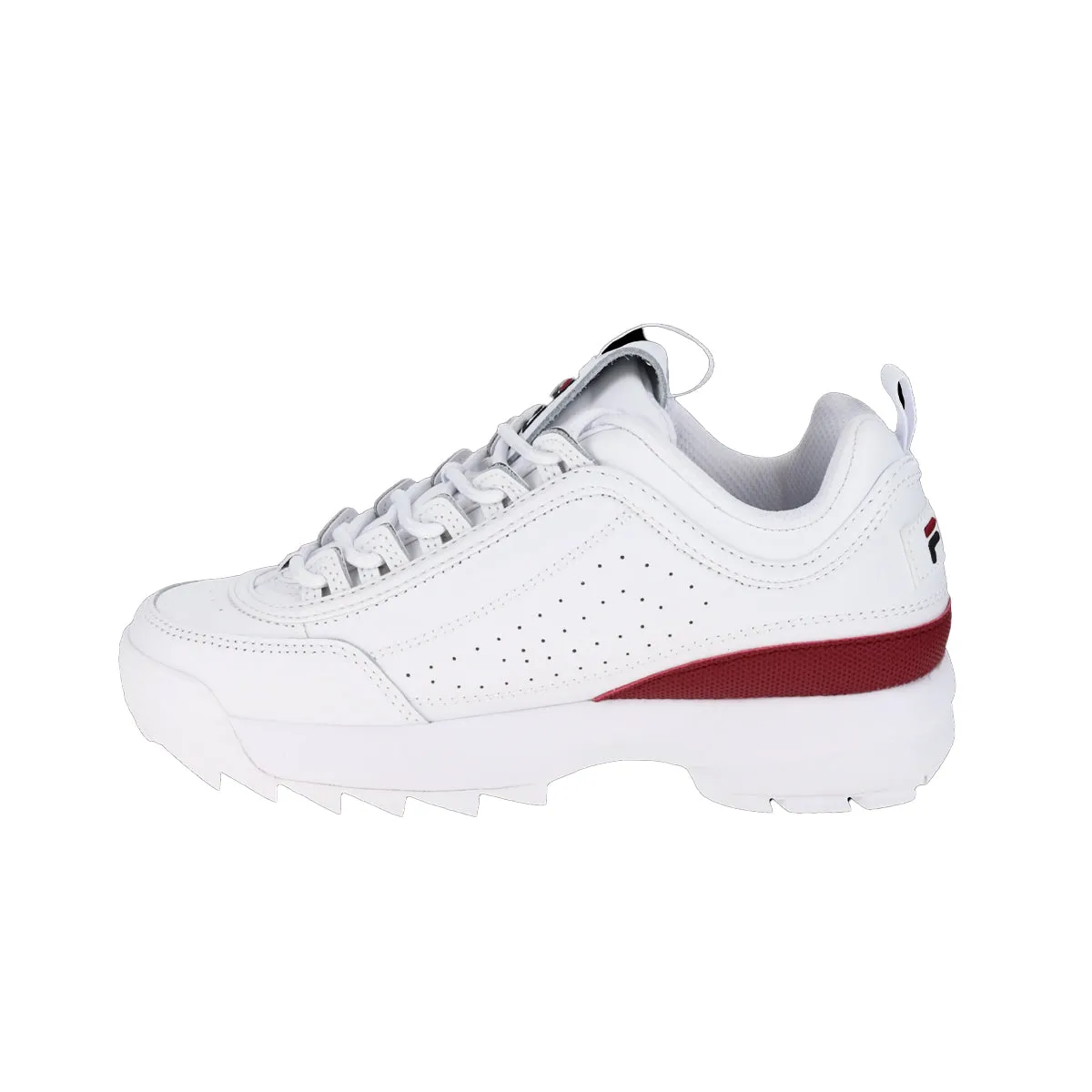 Fila Womens Disruptor II Premium Fashion Sneakers 5XM02305-113 White/Black/Red