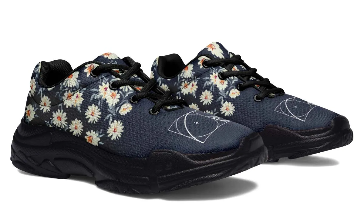 Floral Golden Ratio Chunky Sneakers